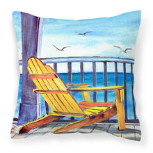Load image into Gallery viewer, Yellow Adirondack Chair Throw Pillow - 14x14 Decorative Pillow – Art for Your Home &amp; Patio 8085-1PW1414
