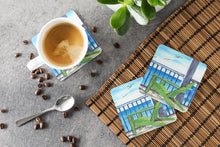 Load image into Gallery viewer, Adirondack Chairs Coasters - Set of 4 Lightweight Foam, Absorbent Drink Coasters