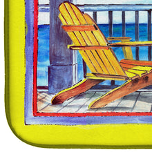 Load image into Gallery viewer, Adirondack Chairs Yellow Dish Drying Mat – Absorbent, Artistic Kitchen Essentials 8085DDM