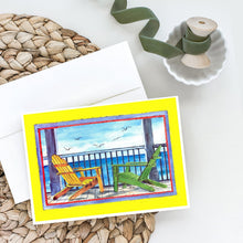 Load image into Gallery viewer, Adirondack Chairs Yellow Greeting Cards -  Blank Note Cards – 8-Pack of Artist-Designed Cards with Envelopes