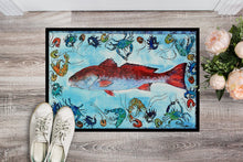 Load image into Gallery viewer, Fish Red Fish Doormat - 24x36 Decorative Floor Mat – Indoor/Outdoor Rug