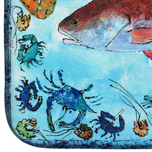 Load image into Gallery viewer, Red Fish Dish Drying Mat – Absorbent, Artistic Kitchen Essentials 8087DDM