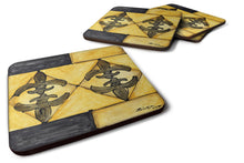 Load image into Gallery viewer, Black Gold Coasters - Set of 4 Lightweight Foam, Absorbent Drink Coasters