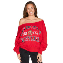 Load image into Gallery viewer, Maryland Terps Off the Shoulder Sweatshirt