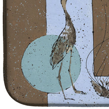Load image into Gallery viewer, Blue Heron Dish Drying Mat – Absorbent, Artistic Kitchen Essentials 8103DDM