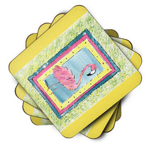 Load image into Gallery viewer, Bird - Flamingo Coasters - Set of 4 Lightweight Foam, Absorbent Drink Coasters