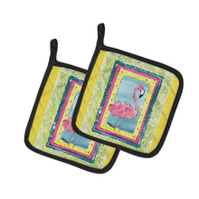 Load image into Gallery viewer, Flamingo  Pot Holders - Set of 2 Decorative Kitchen Helpers | Made in the USA 8106-BPTHD