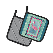 Load image into Gallery viewer, Flamingo  Pot Holders - Set of 2 Decorative Kitchen Helpers | Made in the USA 8107-CPTHD