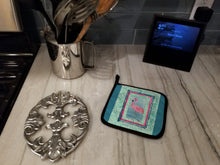 Load image into Gallery viewer, Flamingo  Pot Holders - Set of 2 Decorative Kitchen Helpers | Made in the USA 8107-CPTHD