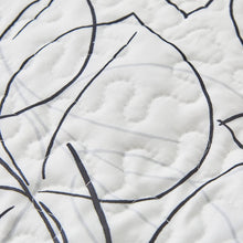 Load image into Gallery viewer, Tache Modern Abstract Leaf Line Art Foliage White Grey Black Gold Pillow Shams (TJ3571)