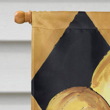Load image into Gallery viewer, Black and Gold Fleur de lis New Orleans  Flag Canvas House Size