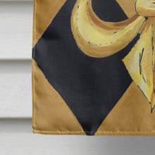 Load image into Gallery viewer, Black and Gold Fleur de lis New Orleans  Flag Canvas House Size