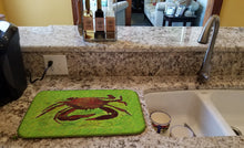 Load image into Gallery viewer, Crab Dish Drying Mat – Absorbent, Artistic Kitchen Essentials 8127DDM