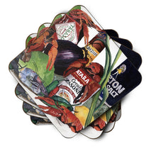 Load image into Gallery viewer, Louisiana Spices Coasters - Set of 4 Lightweight Foam, Absorbent Drink Coasters