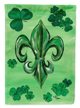 Load image into Gallery viewer, St Patrick's Day Fleur de lis Flag Canvas House Size