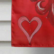 Load image into Gallery viewer, Valentine's Day Fleur de lis Flag Canvas House Size