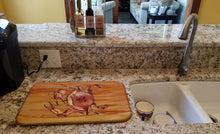 Load image into Gallery viewer, Crab  Dish Drying Mat – Absorbent, Artistic Kitchen Essentials 8139DDM