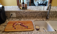 Load image into Gallery viewer, Shrimp Dish Drying Mat – Absorbent, Artistic Kitchen Essentials 8140DDM