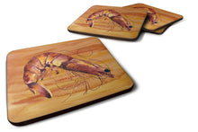 Load image into Gallery viewer, Shrimp Coasters - Set of 4 Lightweight Foam, Absorbent Drink Coasters
