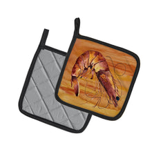 Load image into Gallery viewer, Shrimp Pot Holders - Set of 2 Decorative Kitchen Helpers | Made in the USA 8140PTHD
