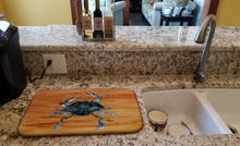 Load image into Gallery viewer, Crab Dish Drying Mat – Absorbent, Artistic Kitchen Essentials 8143DDM