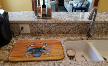 Load image into Gallery viewer, Crab Dish Drying Mat – Absorbent, Artistic Kitchen Essentials 8144DDM