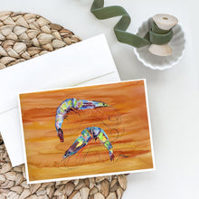 Load image into Gallery viewer, Shrimp Spicy Hot Greeting Cards -  Blank Note Cards – 8-Pack of Artist-Designed Cards with Envelopes