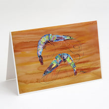 Load image into Gallery viewer, Shrimp Spicy Hot Greeting Cards -  Blank Note Cards – 8-Pack of Artist-Designed Cards with Envelopes