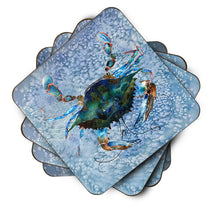 Load image into Gallery viewer, Crab Coasters - Set of 4 Lightweight Foam, Absorbent Drink Coasters