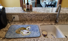 Load image into Gallery viewer, Oyster Dish Drying Mat – Absorbent, Artistic Kitchen Essentials 8152DDM