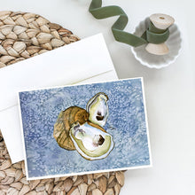 Load image into Gallery viewer, Oyster Cool Blue Water Greeting Cards -  Blank Note Cards – 8-Pack of Artist-Designed Cards with Envelopes