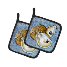 Load image into Gallery viewer, Oyster Pot Holders - Set of 2 Decorative Kitchen Helpers | Made in the USA 8152PTHD
