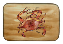 Load image into Gallery viewer, Cooked Crab Sandy Beach Dish Drying Mat – Absorbent, Artistic Kitchen Essentials 8154DDM