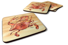 Load image into Gallery viewer, Crab Coasters - Set of 4 Lightweight Foam, Absorbent Drink Coasters