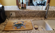Load image into Gallery viewer, Crab Dish Drying Mat – Absorbent, Artistic Kitchen Essentials 8156DDM