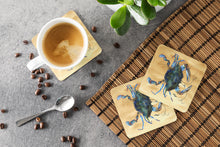 Load image into Gallery viewer, Crab Coasters - Set of 4 Lightweight Foam, Absorbent Drink Coasters