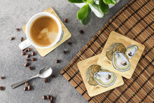 Load image into Gallery viewer, Oyster Coasters - Set of 4 Lightweight Foam, Absorbent Drink Coasters