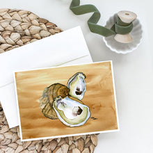 Load image into Gallery viewer, Oyster  Sandy Beach Greeting Cards -  Blank Note Cards – 8-Pack of Artist-Designed Cards with Envelopes