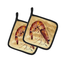 Load image into Gallery viewer, Shrimp Pot Holders - Set of 2 Decorative Kitchen Helpers | Made in the USA 8161PTHD