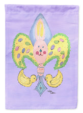 Load image into Gallery viewer, Easter Bunny Rabbit Fleur de lis Garden Flag - Outdoor Decorative Yard Flag