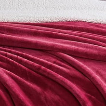 Load image into Gallery viewer, Tache Holiday Red Microfleece with Sherpa Back Throw Blanket (HRDMF)