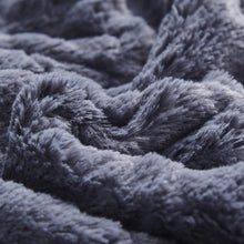 Load image into Gallery viewer, Tache Faux Fur Steel Navy Blue Diamond Trellis Pattern Throw Blanket (3390)