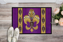 Load image into Gallery viewer, Tiger Football Fleur de lis  Doormat - 24x36 Decorative Floor Mat – Indoor/Outdoor Rug