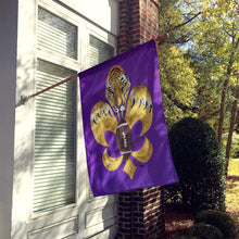 Load image into Gallery viewer, Tiger Football Fleur de lis Flag Canvas House Size