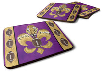 Load image into Gallery viewer, Tiger Football Fleur de lis Coasters - Set of 4 Lightweight Foam, Absorbent Drink Coasters