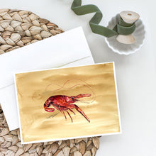 Load image into Gallery viewer, Crawfish Sandy Beach Greeting Cards -  Blank Note Cards – 8-Pack of Artist-Designed Cards with Envelopes