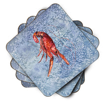 Load image into Gallery viewer, Crawfish Coasters - Set of 4 Lightweight Foam, Absorbent Drink Coasters