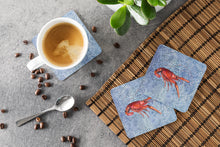 Load image into Gallery viewer, Crawfish Coasters - Set of 4 Lightweight Foam, Absorbent Drink Coasters