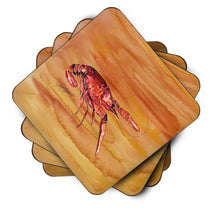 Load image into Gallery viewer, Crawfish Coasters - Set of 4 Lightweight Foam, Absorbent Drink Coasters