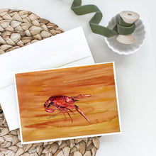 Load image into Gallery viewer, Crawfish Hot and Spicy Greeting Cards -  Blank Note Cards – 8-Pack of Artist-Designed Cards with Envelopes